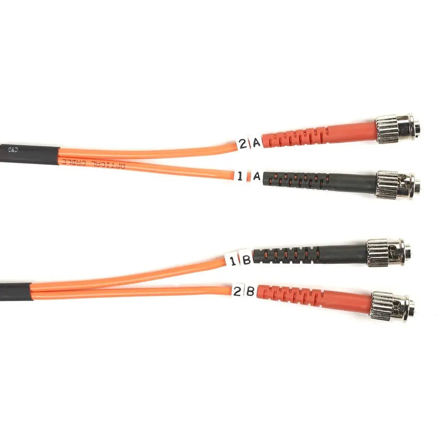 Black Box Fiber Optic Duplex Patch Network Cable FO625-001M-STST – 62.5/125 OM1 Multimode, Riser Rated, Supports 10 Gbps