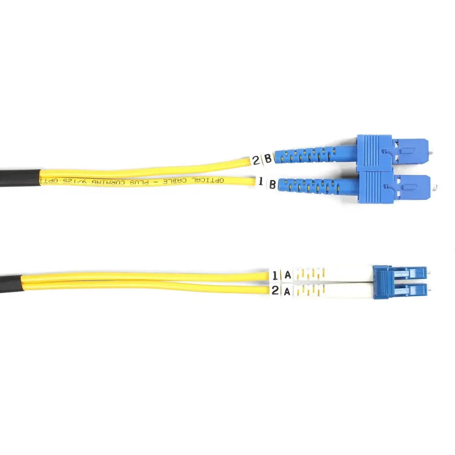 Black Box Fiber Optic Duplex Patch Network Cable FOSM-001M-SCLC – High-Bandwidth OS2 9/125 Single-Mode Cabling