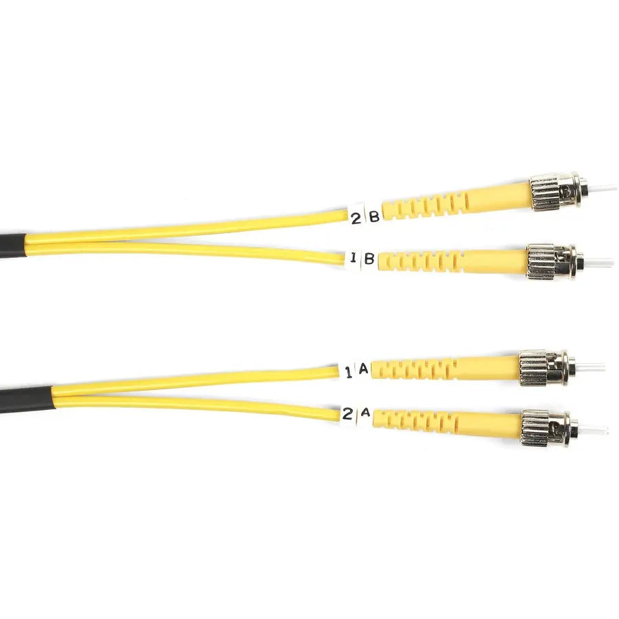 Black Box Corporation FOSM-002M-STST Fiber Optic Duplex Patch Network Cable – High-Bandwidth OS2 9/125 Single-Mode, Riser Rated, Yellow
