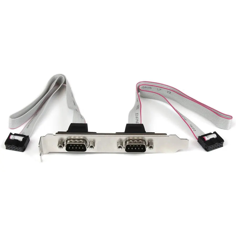StarTech.com PLATE9M2P16 2 Port DB9 Serial Port Bracket with Dual IDC10 Connectors
