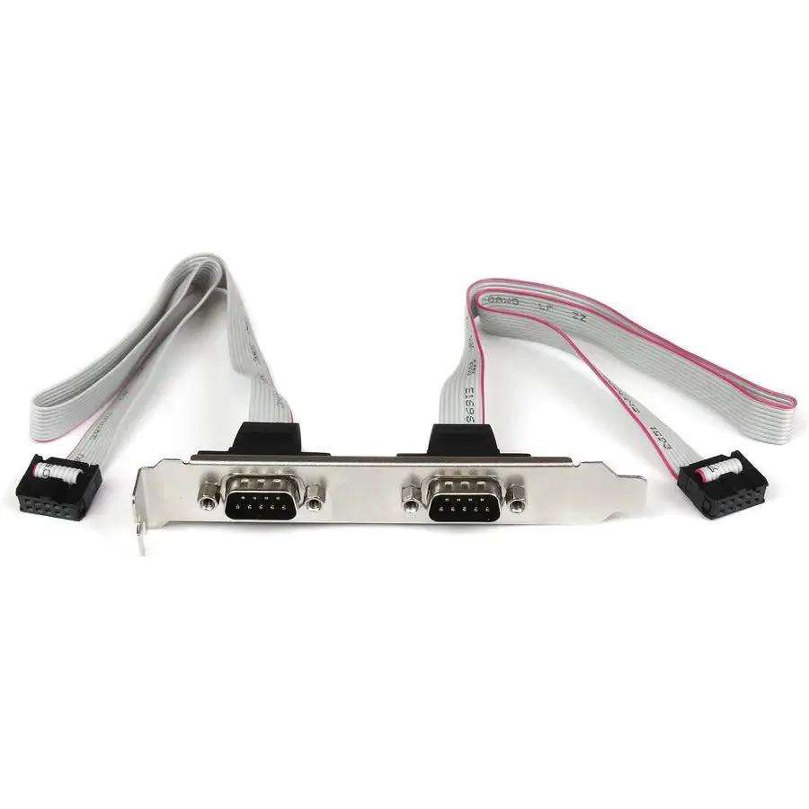 StarTech.com PLATE9M2P16 2 Port DB9 Serial Port Bracket with Dual IDC10 Connectors by StarTech.com