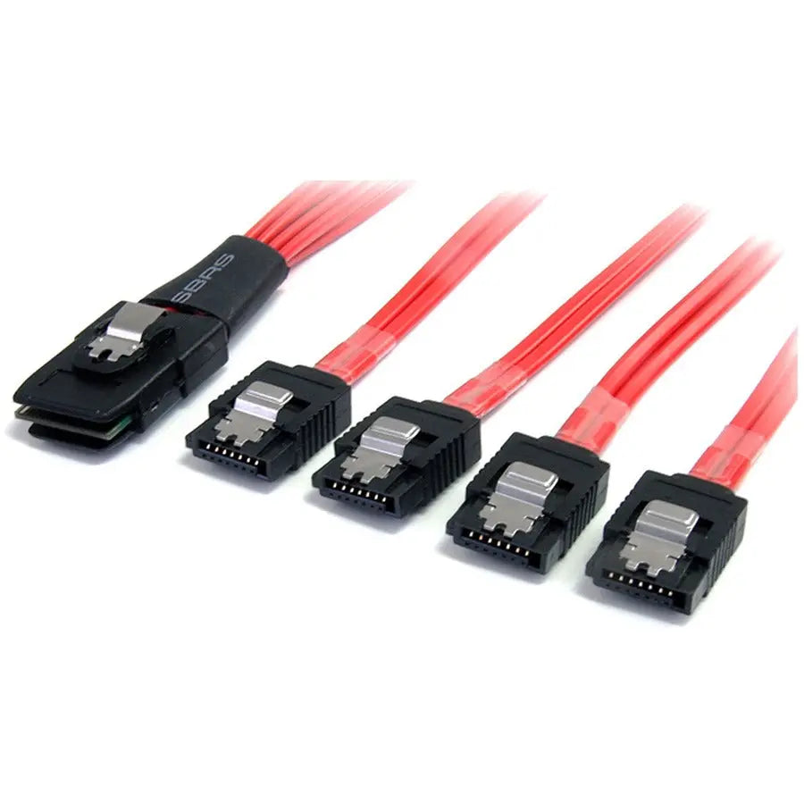 StarTech.com SAS8087S4100 1m SFF-8087 to 4x SATA SAS Cable for Reliable Data Transfer