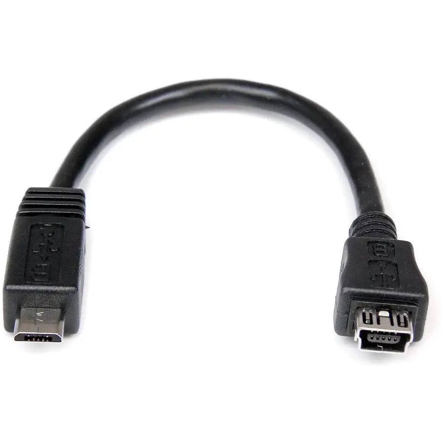 StarTech.com 6-inch Micro USB to Mini USB Adapter Cable UUSBMUSBMF6 for Data Transfer and Device Charging