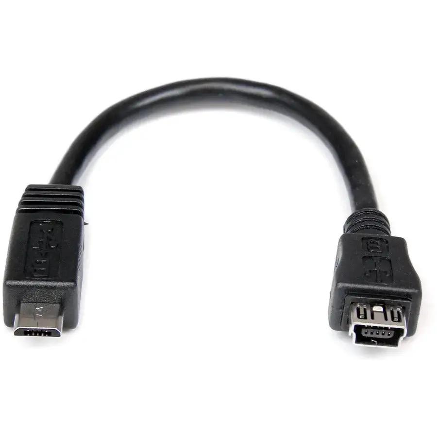 StarTech.com 6-inch Micro USB to Mini USB Adapter Cable UUSBMUSBMF6 for Data Transfer and Device Charging by StarTech.com