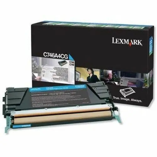 Lexmark C746A4CG Original Cyan Laser Toner Cartridge for C746 and C748 Printers