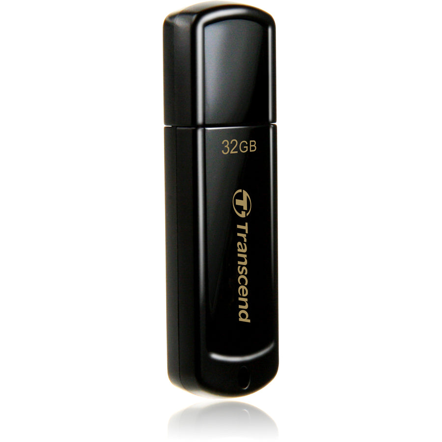 Transcend 32GB JetFlash 350 USB 2.0 Flash Drive - Compact Portable Storage in Black