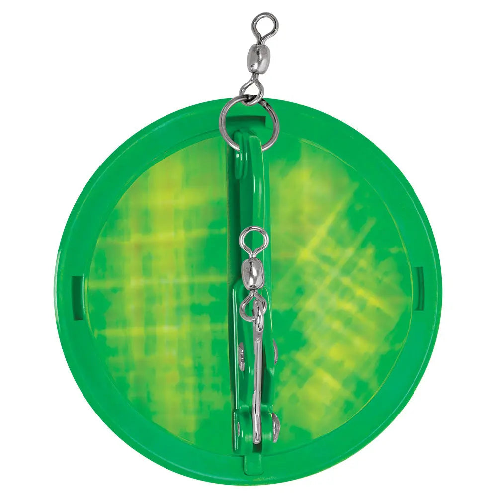 Luhr-Jensen 3-1/4 Inch Dipsy Diver Kelly Green/Silver Bottom Moon Jelly - Multi-Directional Trolling Lure