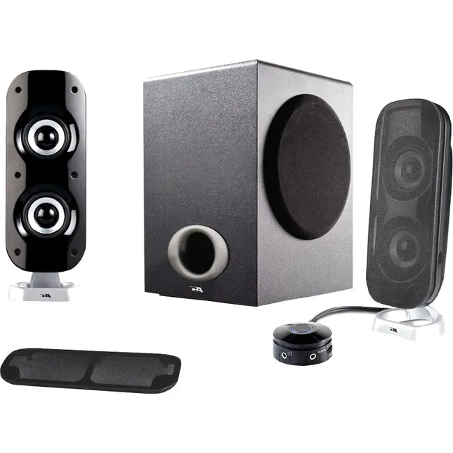 Cyber Acoustics CA-3810 2.1 Speaker System with Control Pod and 80W Peak Power