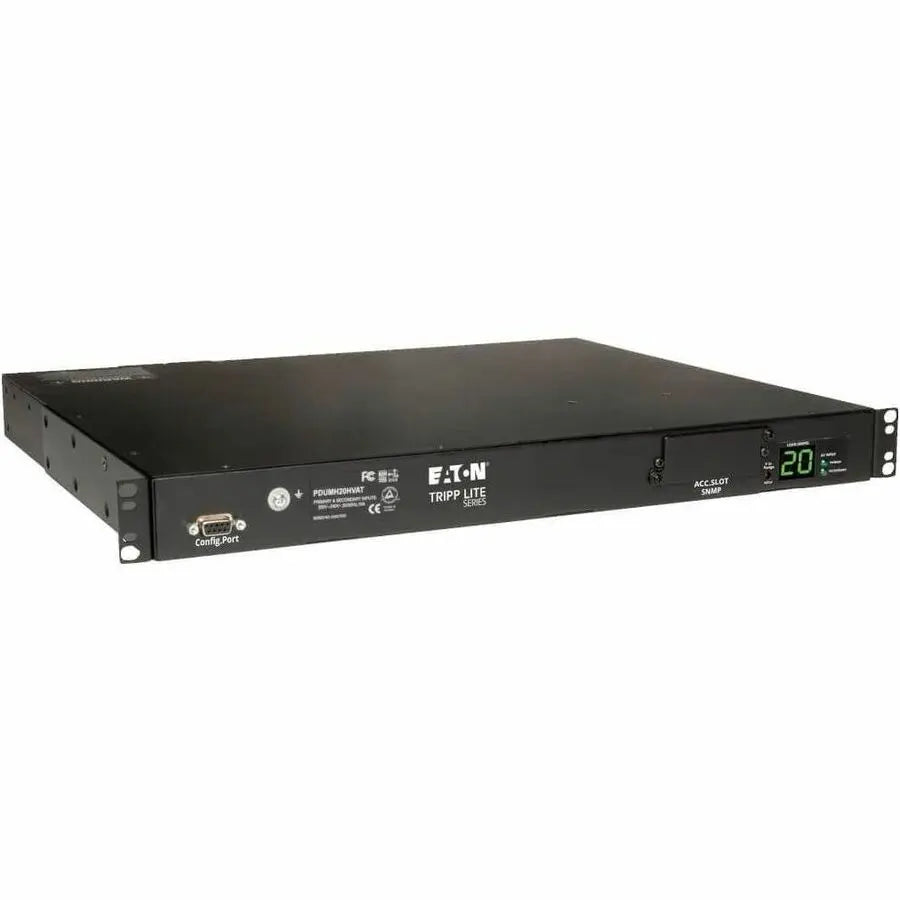 Eaton Corporation Tripp Lite PDUMH20HVAT Metered Auto Transfer Switch PDU with 10 Outlets and Redundant Power Support
