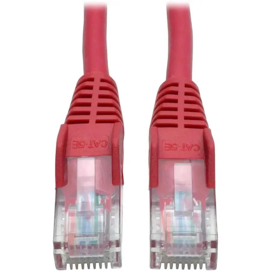 Eaton Corporation Tripp Lite Cat5e 3-ft. Red Snagless Ethernet Cable (RJ45 Male to Male) - 350 MHz, 1 Gbps by Eaton Corporation