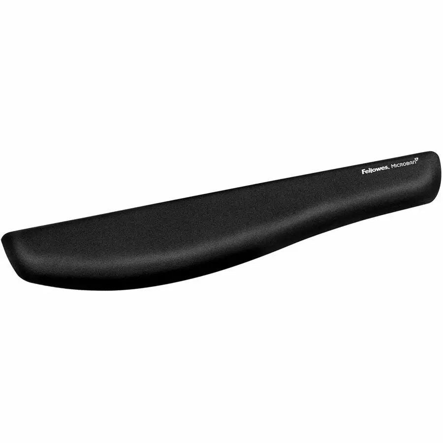 Fellowes PlushTouch Foam Keyboard Wrist Rest with MICROBAN – Black (Part No. 9252101)