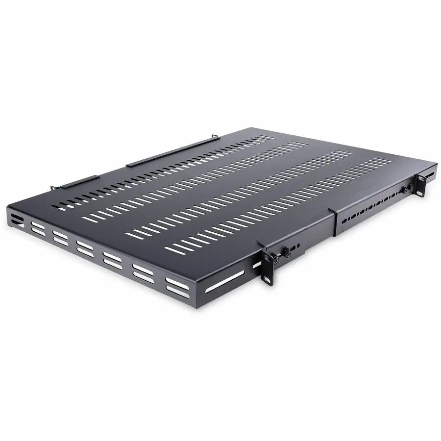 StarTech.com 1U 4-Post Adjustable Vented Rack Mount Shelf - Heavy Duty 330 lbs Capacity - 27.5 in Deep