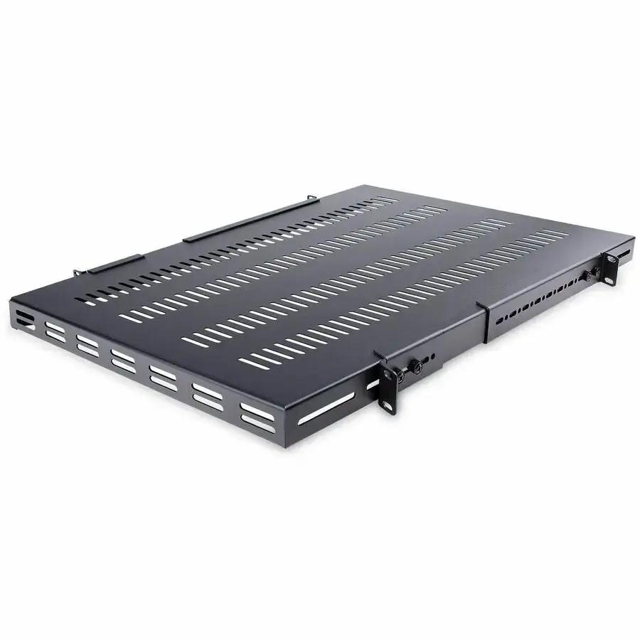 StarTech.com 1U 4-Post Adjustable Vented Rack Mount Shelf - Heavy Duty 330 lbs Capacity - 27.5 in Deep by StarTech.com