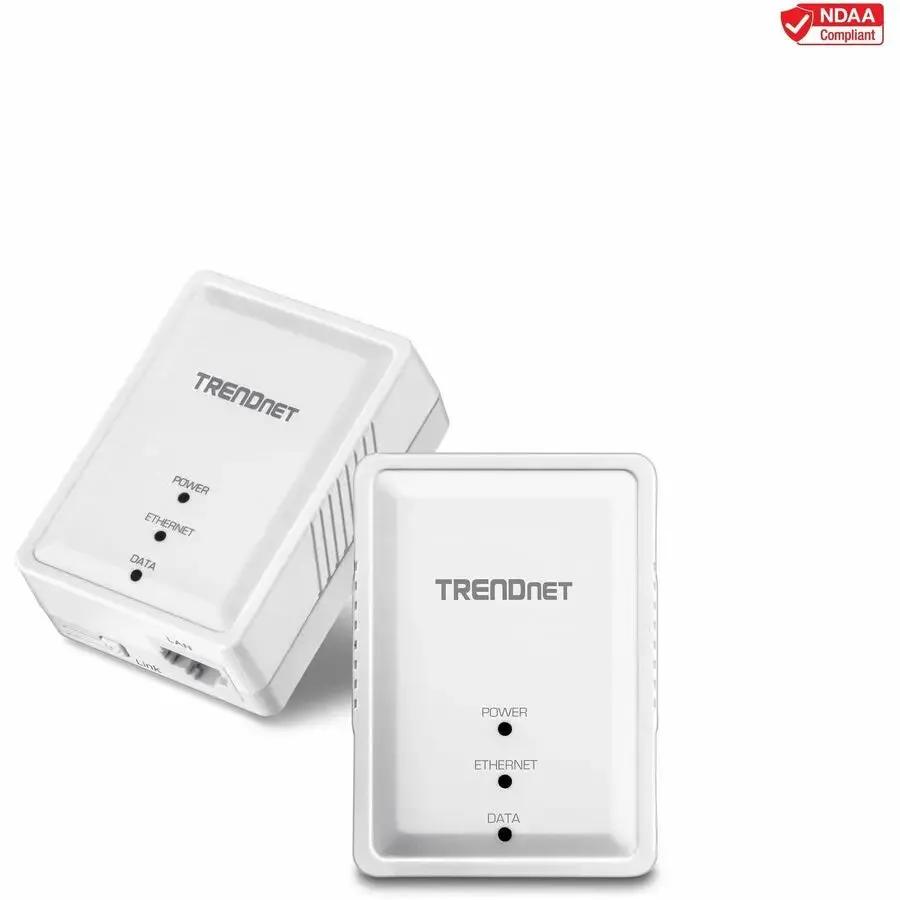 TRENDnet Powerline 500 AV Nano Adapter Kit TPL-406E2K - High-Speed Network Extension via Electrical Outlets by TRENDnet
