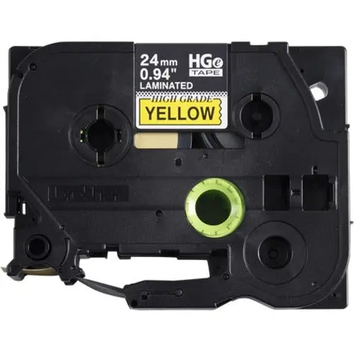 Brother Industries, Ltd HGE6515PK Yellow Label Tape – Durable Indoor/Outdoor 8m Rolls, Pack of 5