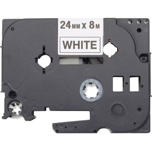 Brother HGE2515PK Black on White Label Tape – 8m Polyester Labels for Indoor and Outdoor Use