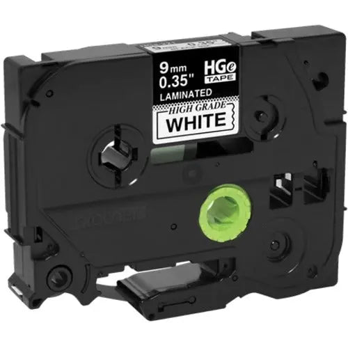 Brother HGE2215PK 9mm (0.35 inch) Black on White HGe Tape with Standard Adhesive, 8m (26.2 ft) - 5 Pack