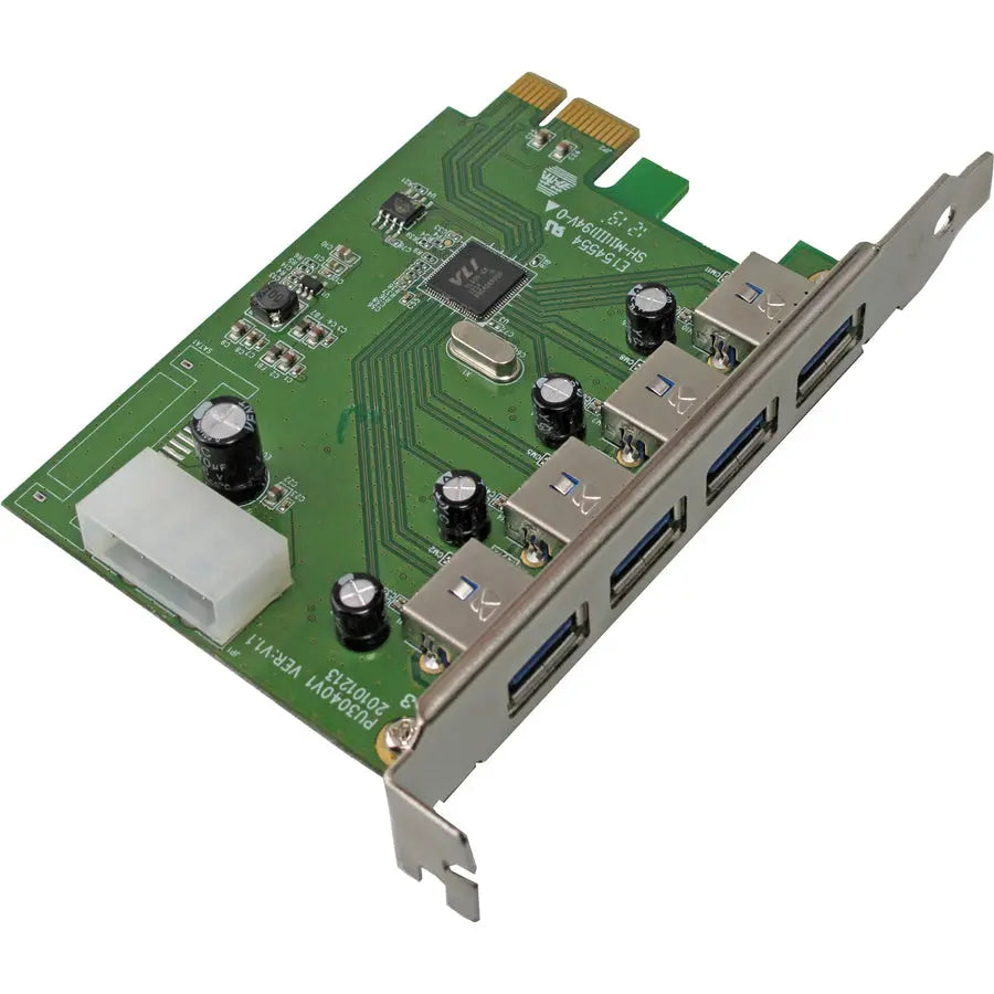 VisionTek 4 Port USB 3.0 PCIe Expansion Card - High-Speed Data Transfer for PC