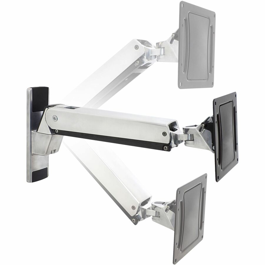 Ergotron Interactive Mounting Arm VHD – Adjustable Wall Mount for TVs and Monitors in Polished Aluminum