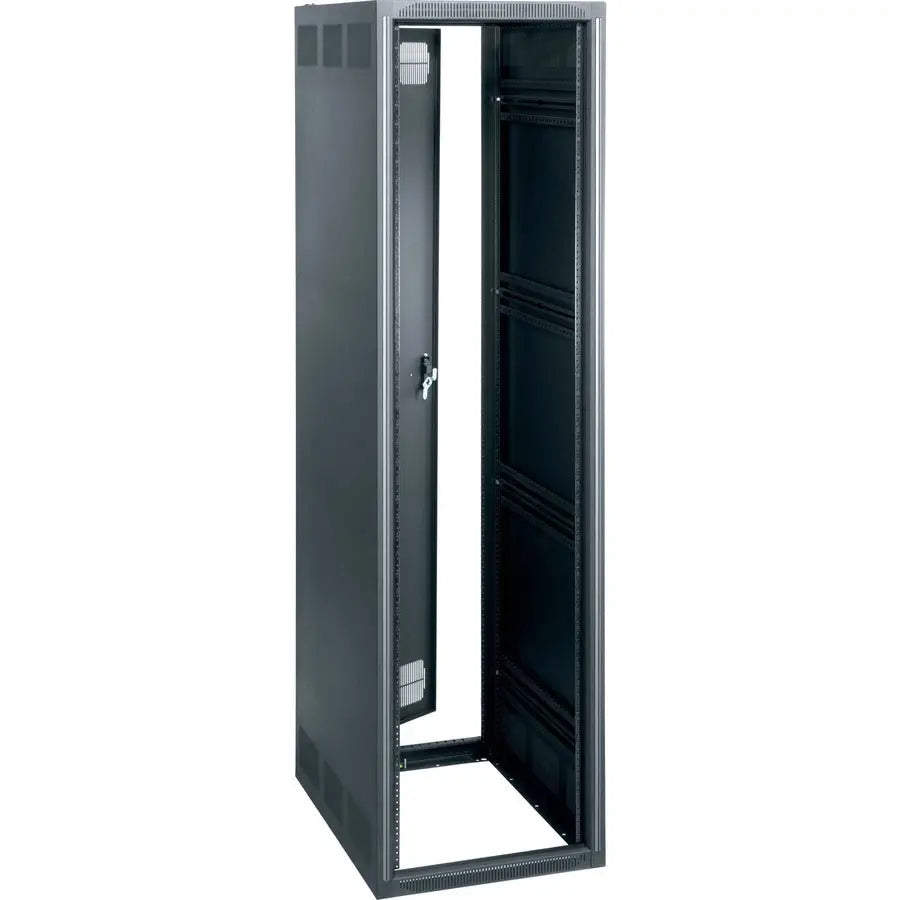 Legrand Group BGR-45SA-27 Middle Atlantic BGR-SA Series Enclosure Floor Standing Rack Cabinet, 45U, 19" Width, Black Steel Construction with LeverLock™ Cable Management System