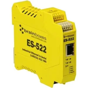 Brainboxes ES-522 Industrial Ethernet to Serial 2-Port Multi-Protocol Device Server
