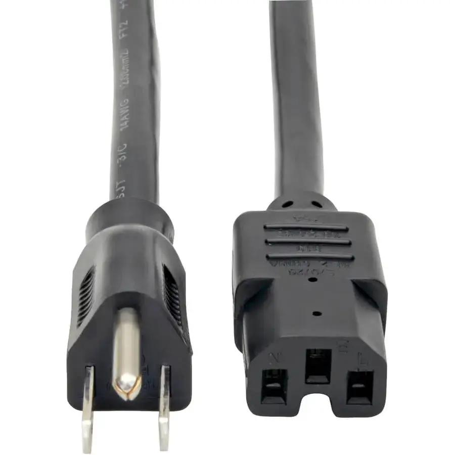 Eaton Corporation Tripp Lite P019-008 Power Cord 8 ft. Black NEMA 5-15P to C15 Heavy Duty 15A 125V by Eaton Corporation