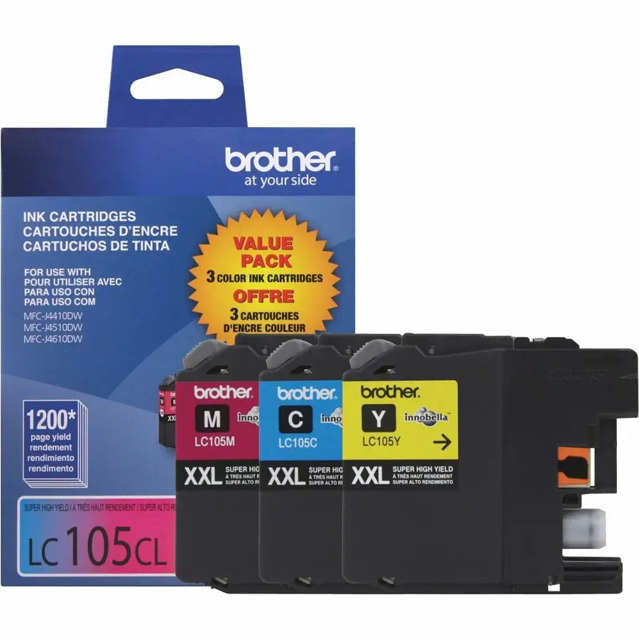 Brother Innobella LC1053PKS Original Ink Cartridge Tri-pack for Brother MFC-J4310DW, J4410DW, J4510DW, J4610DW, J4710DW, J6520DW, J6720DW, J6920DW printers