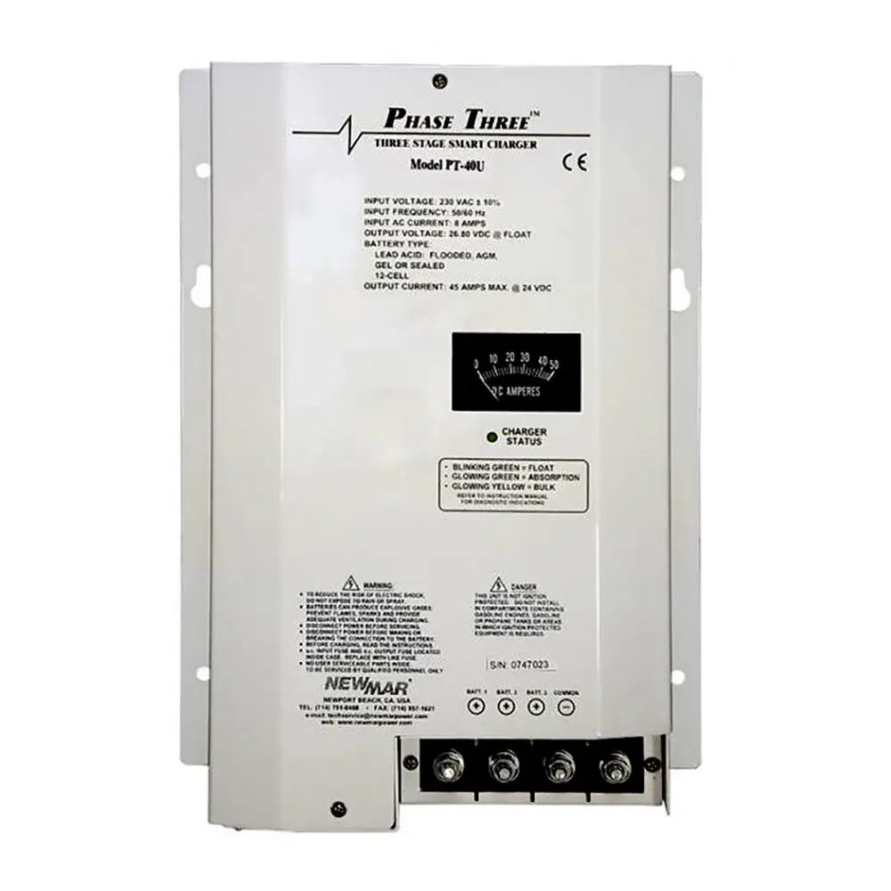 Newmar Power PT-40U Marine Battery Charger with Smart Three-Stage Technology