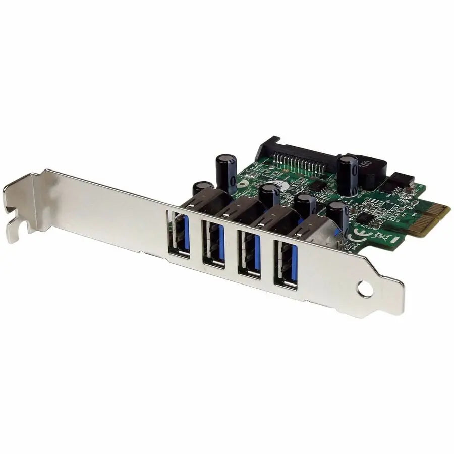StarTech.com PEXUSB3S4V 4-Port PCIe USB 3.2 Gen 1 Controller Card with SATA Power