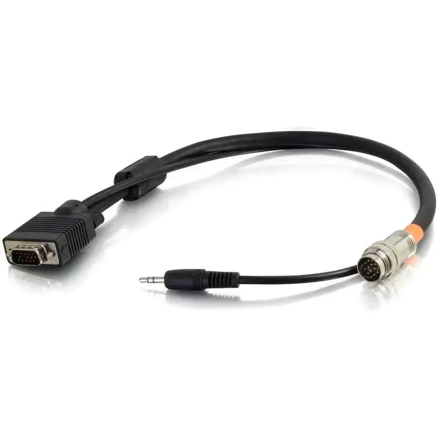 C2G 1.5ft RapidRun VGA (HD15) + 3.5mm Flying Lead - High-Quality Audio/Video Cable by Legrand Group by Legrand Group