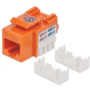 Intellinet IC INTRACOM Cat6 Keystone Jack UTP, Punch-Down, Orange