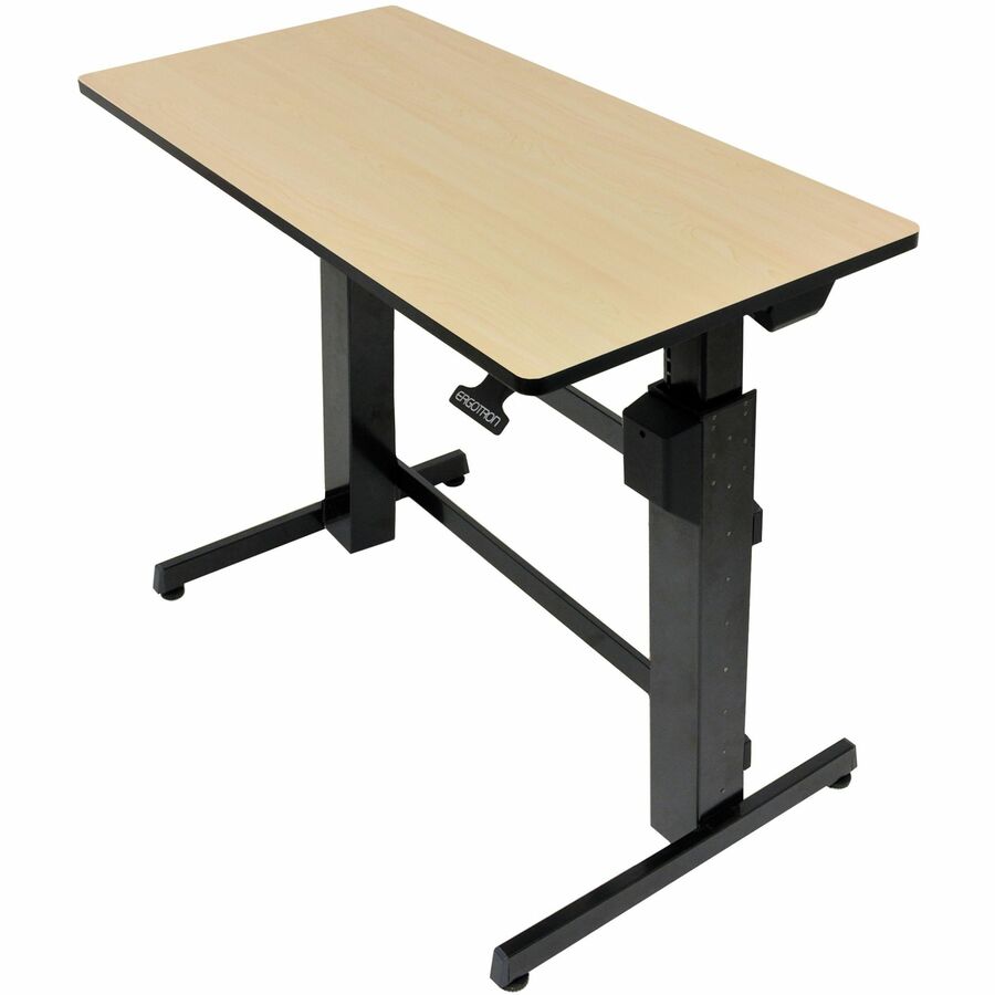 Ergotron WorkFit-D Sit-Stand Desk (Birch) – Height-Adjustable Workstation with Spacious Surface and Easy Motion