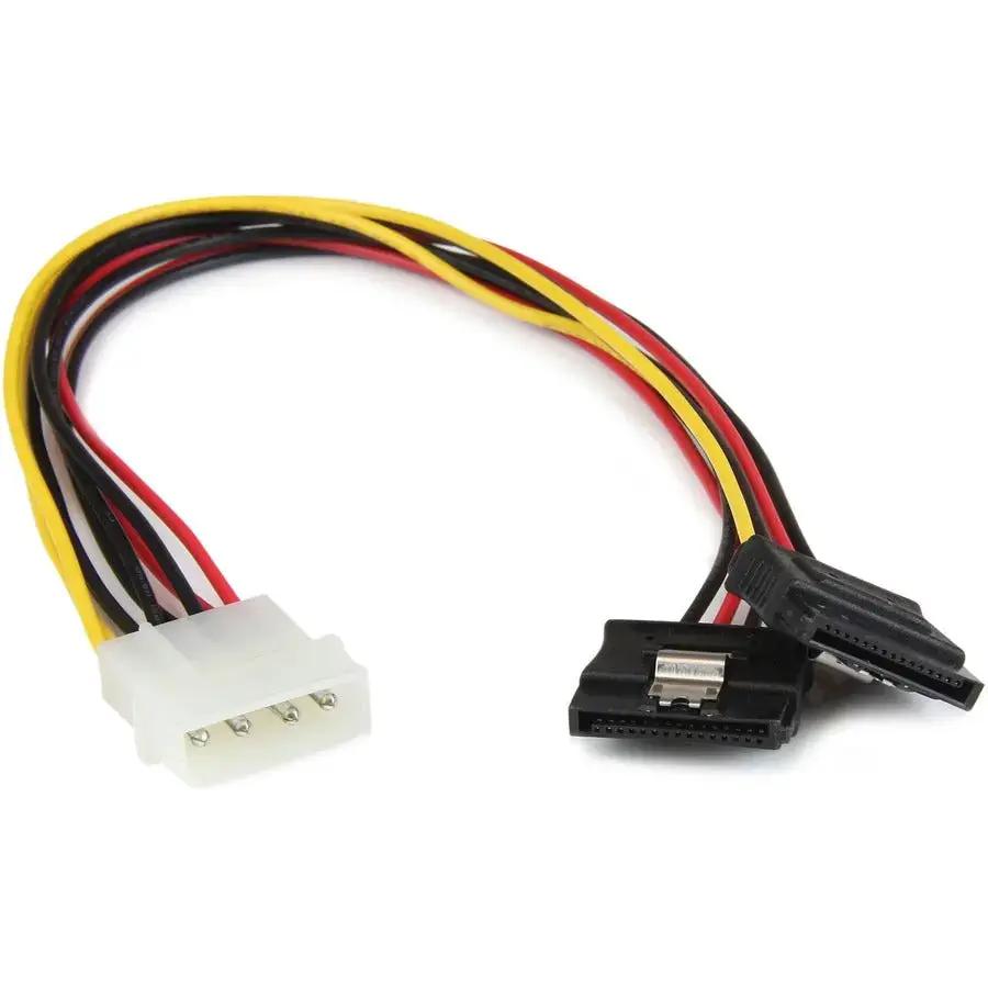 StarTech.com 12in LP4 to Dual Latching SATA Power Y Cable Splitter Adapter - 4 Pin Molex to SATA by StarTech.com