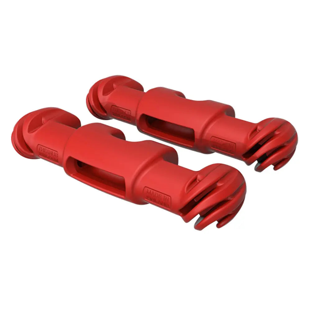 The Snubber Red Fender Pair - Quick-Attach Boat Fender Protectors