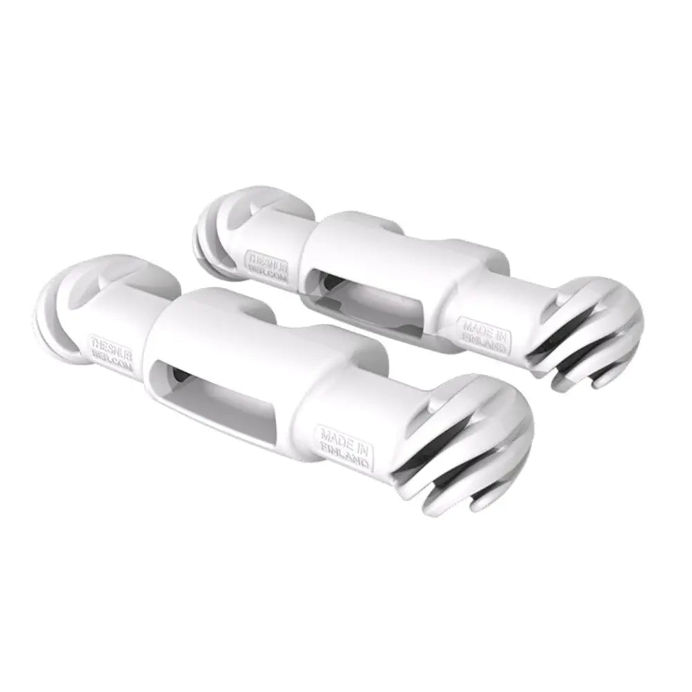 The Snubber White Fender Pair - Easy-to-Use Boat Fender Attachments for All Railing Types