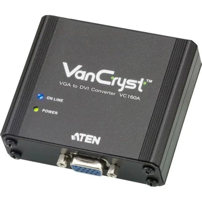 VanCryst VGA to DVI Converter (VC160A) – Easy Plug-and-Play Signal Conversion by ATEN Technology