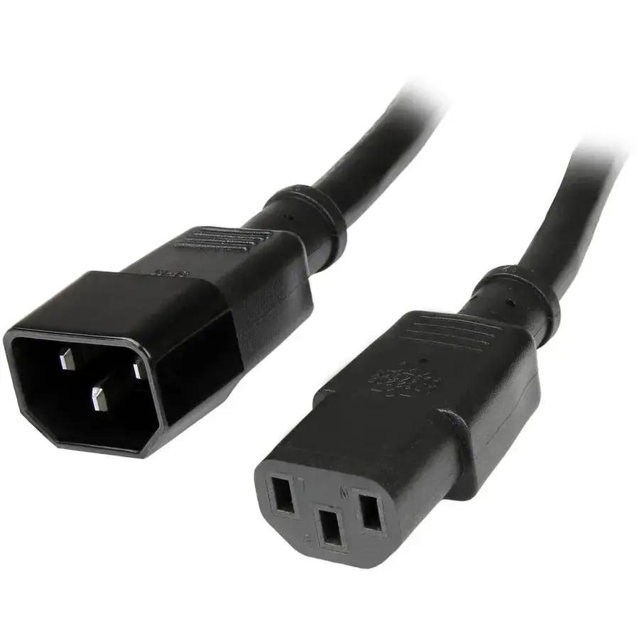 StarTech.com 3 ft 14AWG Power Extension Cord - C14 to C13, Heavy Duty 15A 125V, Black by StarTech.com