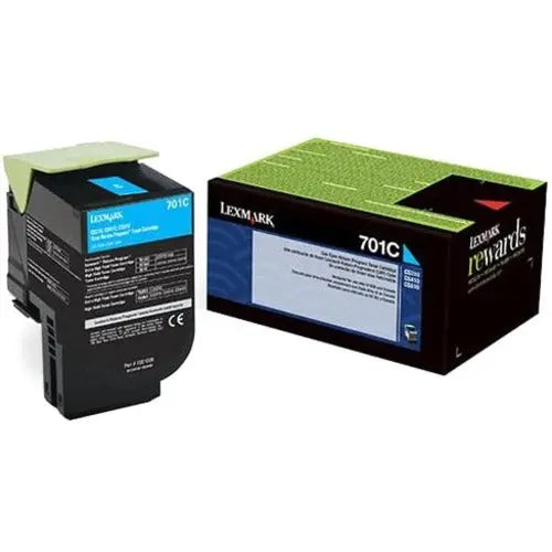 Lexmark Laser Toner Cartridge Cyan Pack (Part #70C00CG) for Lexmark CS310, CS410, CS510