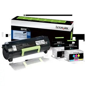 Lexmark Original Laser Toner Cartridge - Black Pack (Part #70C00KG) by Xerox