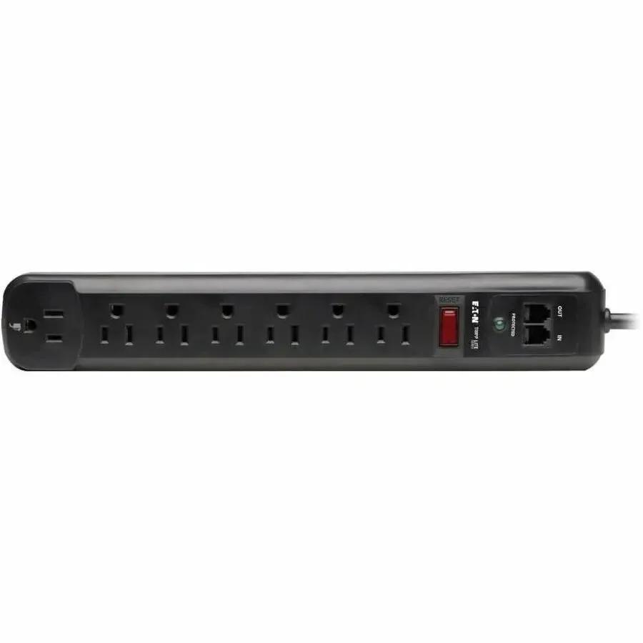 Eaton Tripp Lite Protect It! TLP76RBTEL 7-Outlet Surge Protector with Phone Line Protection and 6 ft Cord by Eaton Corporation