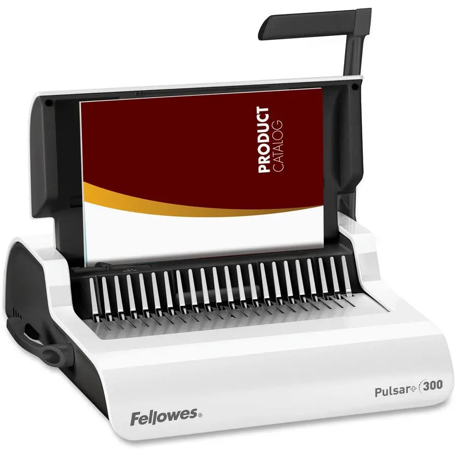 Fellowes Pulsar+ 300 Comb Binding Machine with Starter Kit – Manual Binding for Small Offices
