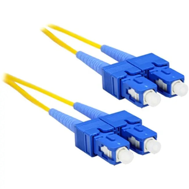 ENET 5M SC/SC Duplex Single-Mode Fiber Optic Patch Cable – 9/125 OS1, Yellow