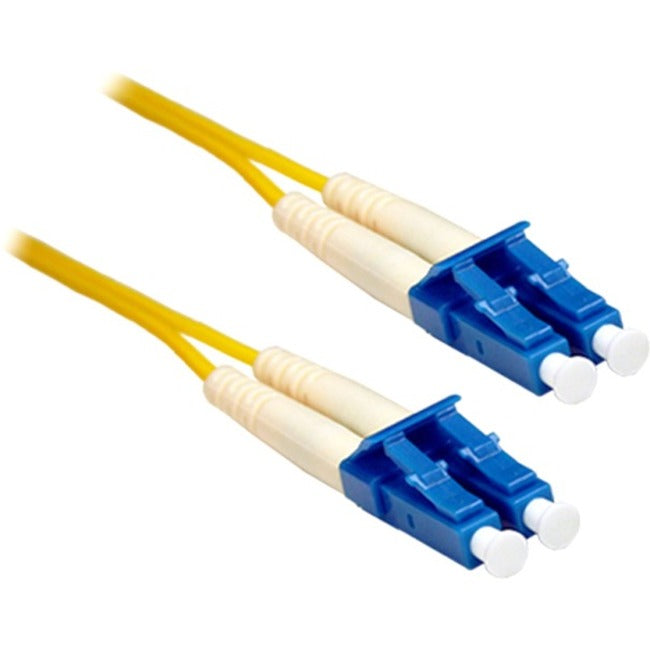 ENET 2M LC/LC Duplex Single-Mode Fiber Optic Patch Cable – 9/125 OS1, Yellow, 2 Meter