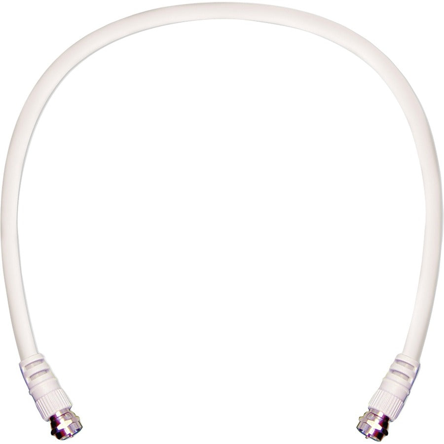 WilsonPro 2-Foot RG6 Coaxial Antenna Cable, White, F-Type Male, Part Number 950602