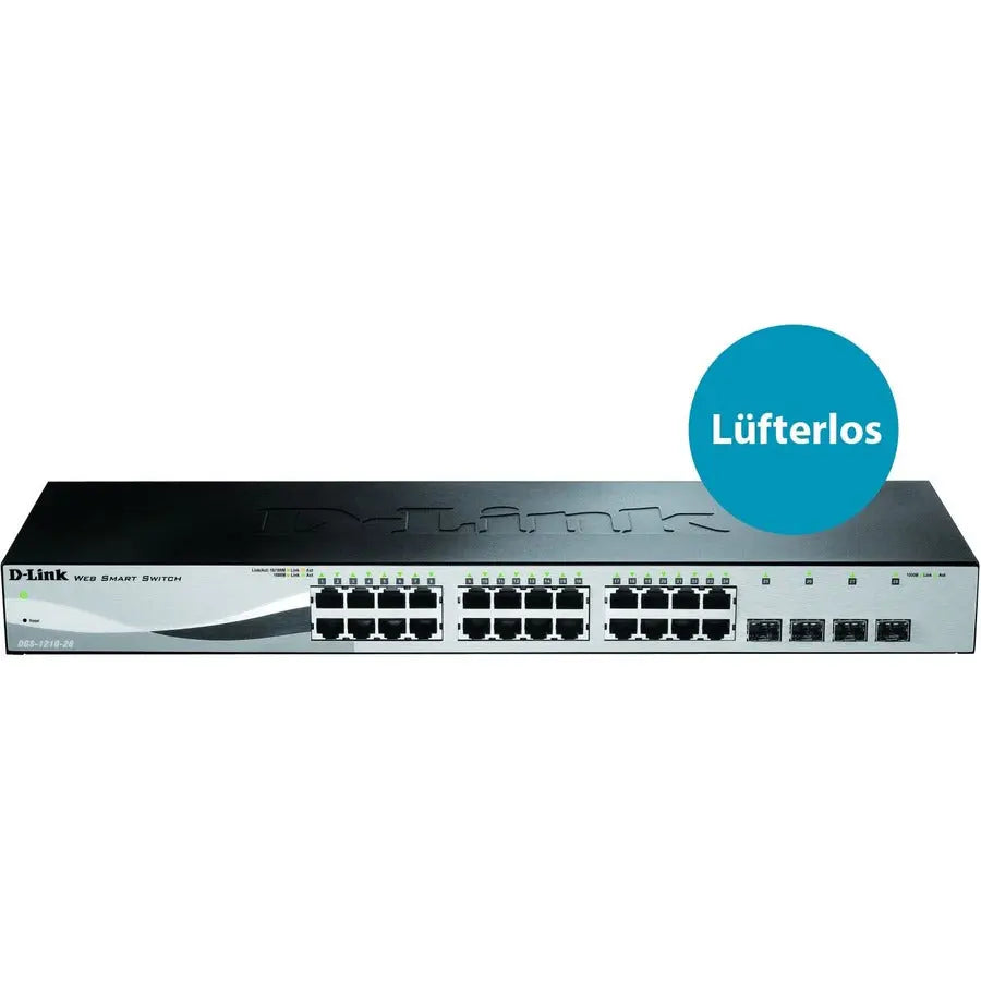 D-Link WebSmart DGS-1210-28 Ethernet Switch - 24 Gigabit Ports with Layer 2 Support and PoE