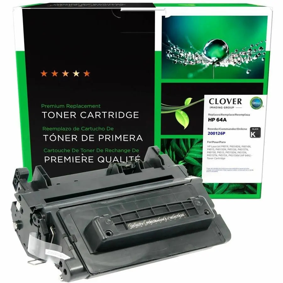 Clover Imaging Remanufactured Toner Cartridge for HP 64A (CC364A) – Black, High Yield, Eco-Friendly