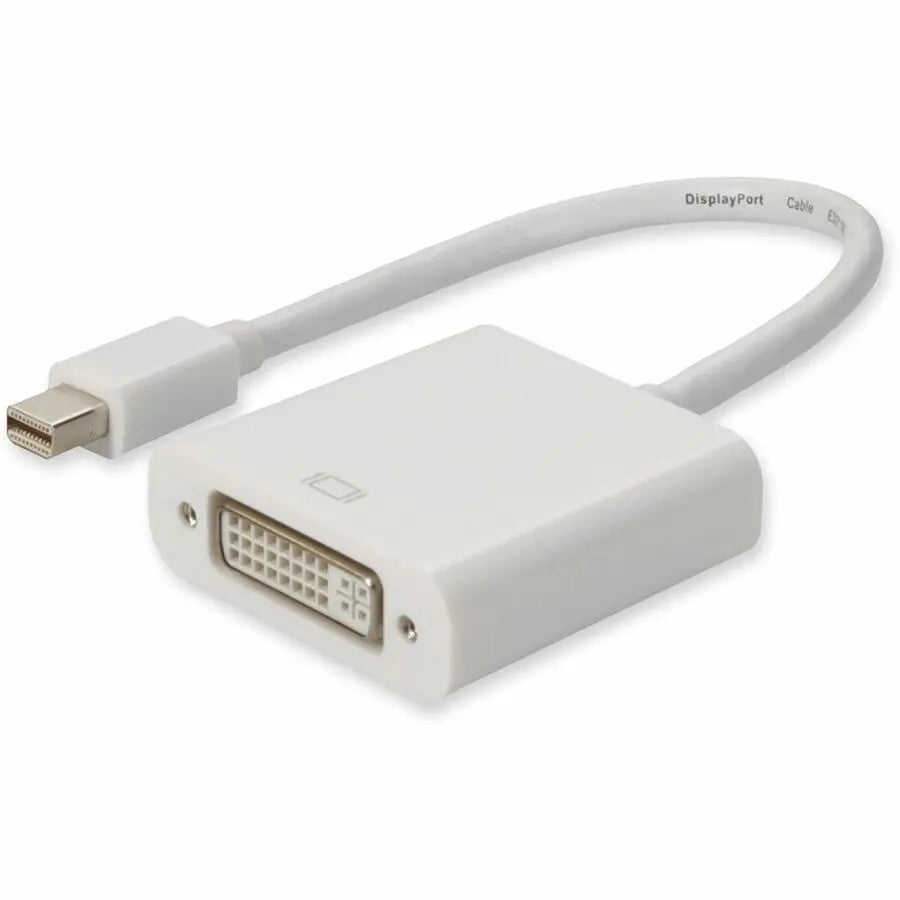 AddOn Mini-DisplayPort 1.1 Male to DVI-I (29 pin) Female Active Adapter Cable - White