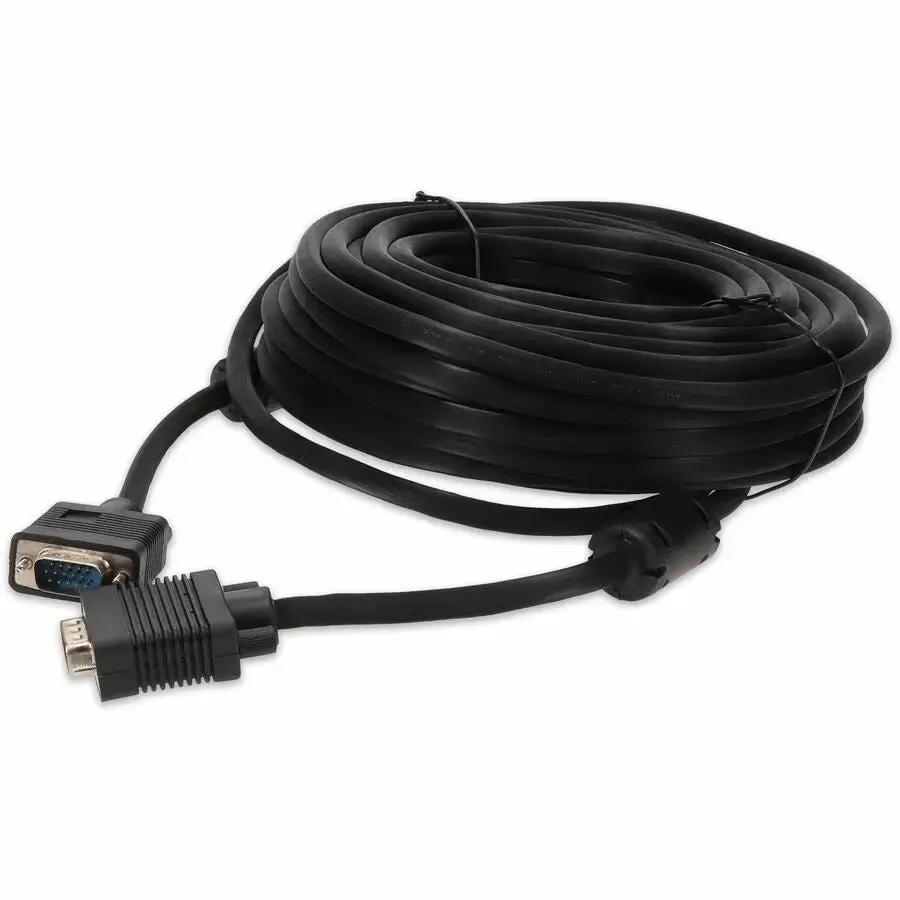 AddOn 50ft VGA Male to Male Black Cable – High-Resolution Monitor Connectivity up to 1920x1200 (WUXGA) by AddOn