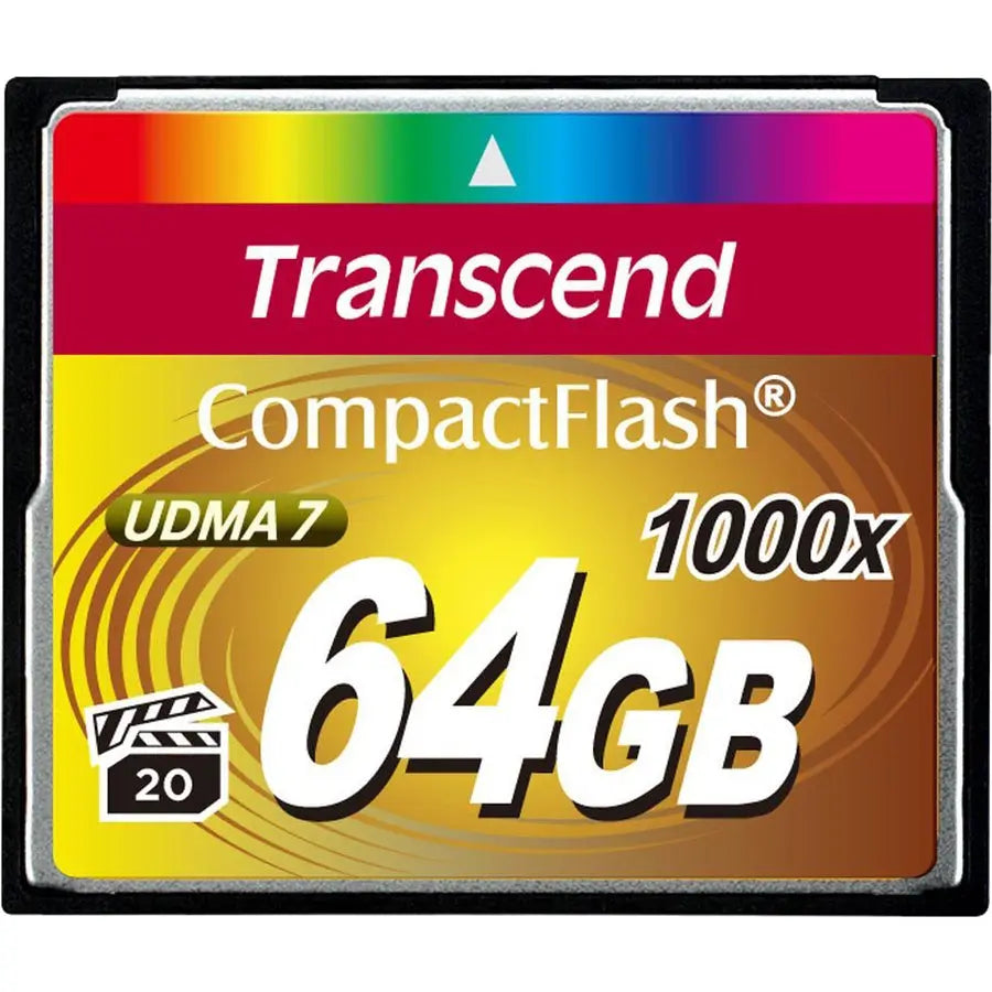 Transcend Ultimate 64GB CompactFlash Card - High-Speed Performance with VPG-20 Support