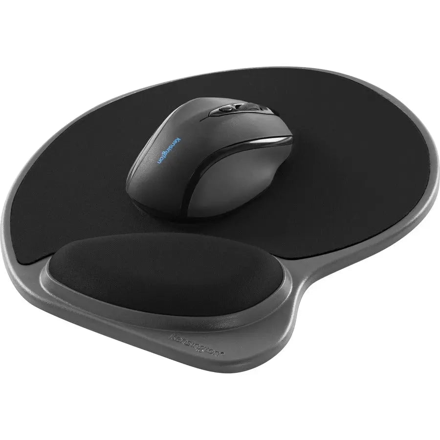 Kensington Memory Foam Mouse Wrist Pillow - Black for Comfortable Support and Wrist Relief
